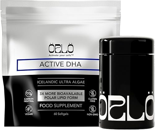 Orlo DHA - Suplemento vegano de DHA (EPA y DHA) - Aceite de pescado Omega 3 y alternativa de krill - Aceite de algas omega-3 a base de plantas -