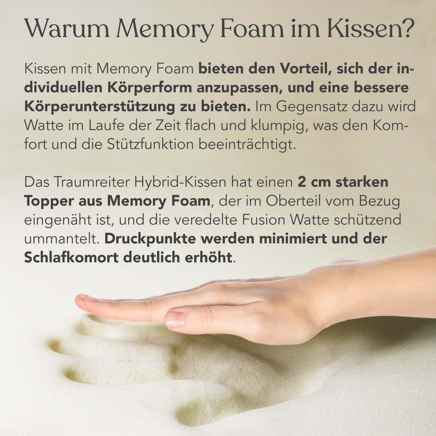 Traumreiter Seitenschläferkissen Visco XXL PRO, ergonomisches Nackenkissen Memory Foam