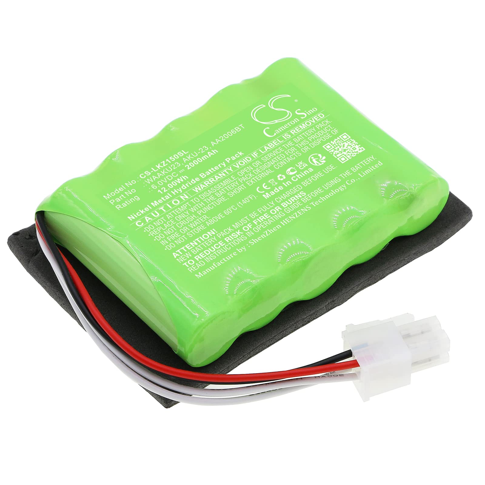 XSPLENDOR 2000mAh Replacement Battery for Sonel LKZ-1500 Cable Detector PN WAAKU23 AKU-23 AA2006BT
