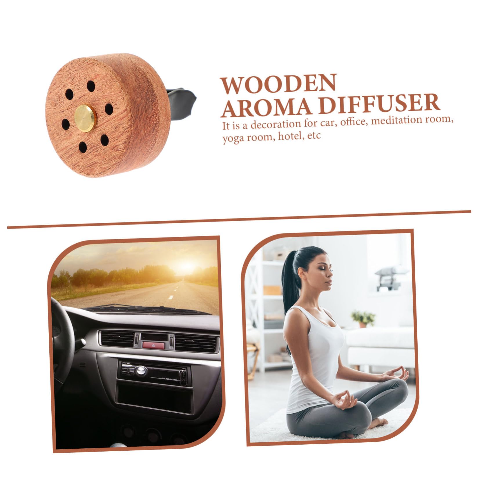 Beaupretty 6piezas Difusor De Esencias para Coche Decoración Aromática para Dormitorio y Portátil y Elegante
