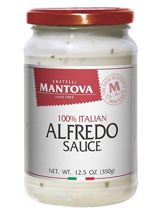 Alfredo Italian Sauce, 100% Italian, made with Italian Cheese Pack of 2 12.5 Oz