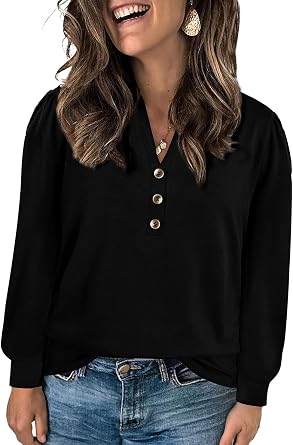 Eytino Womens Plus Size Long Sleeve Tops(1X-5X)
