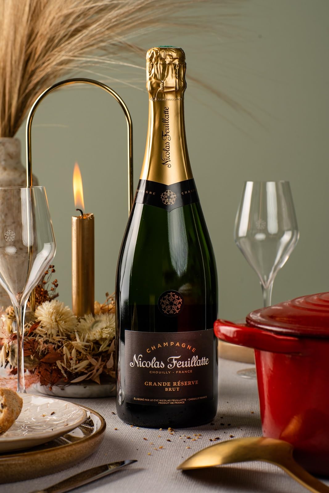 Champagne Nicolas Feuillatte Grande Reserve Brut 75cl (Lot de 3)