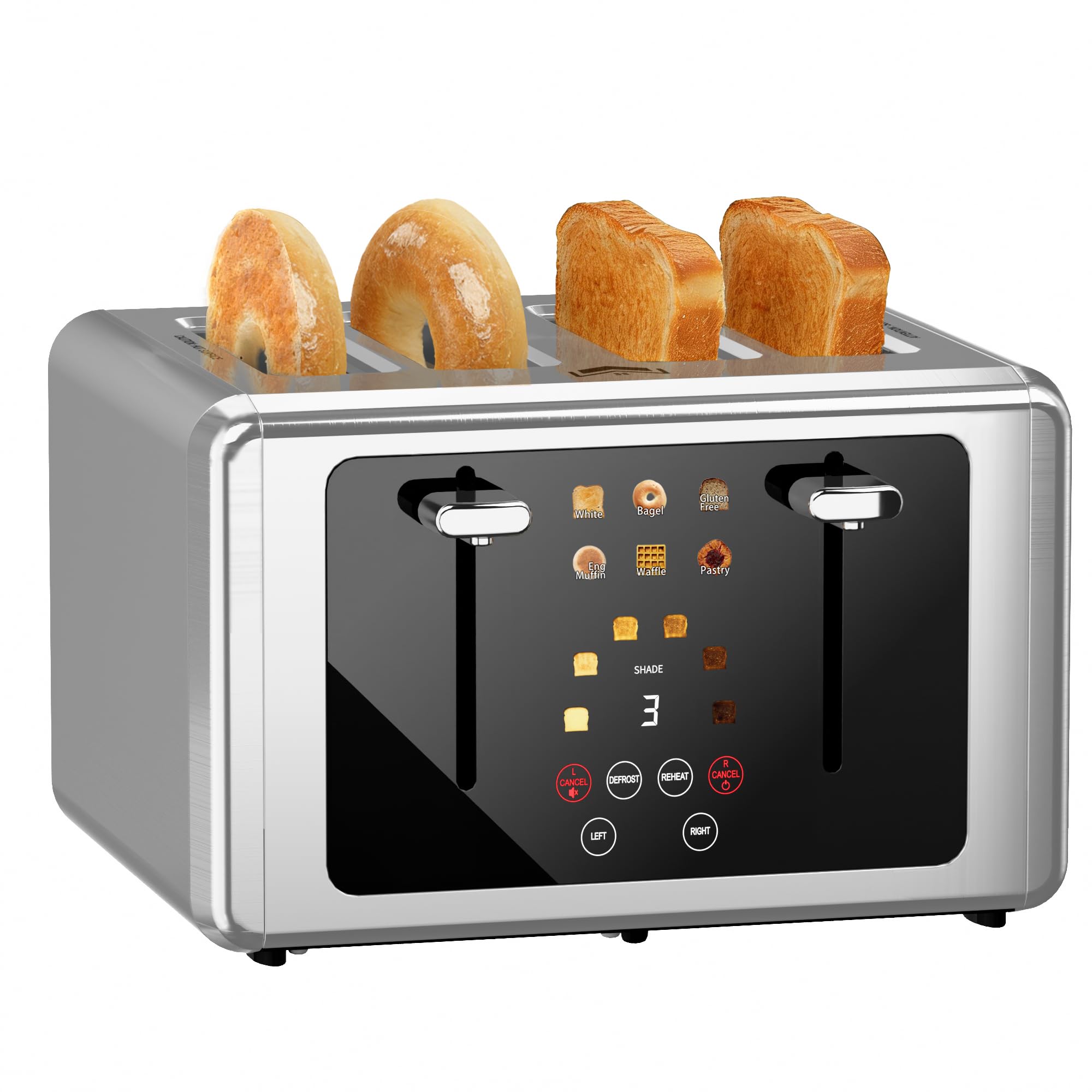 WUNLY Smart Digital 4 Slice Toaster