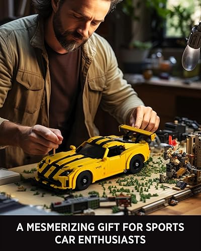 Miniatura 6 de Nifeliz Viper, icónico kit de construcción de autos musculares, juego de exhibición distintivo de autos deportivos para regalo de adultos (1,236