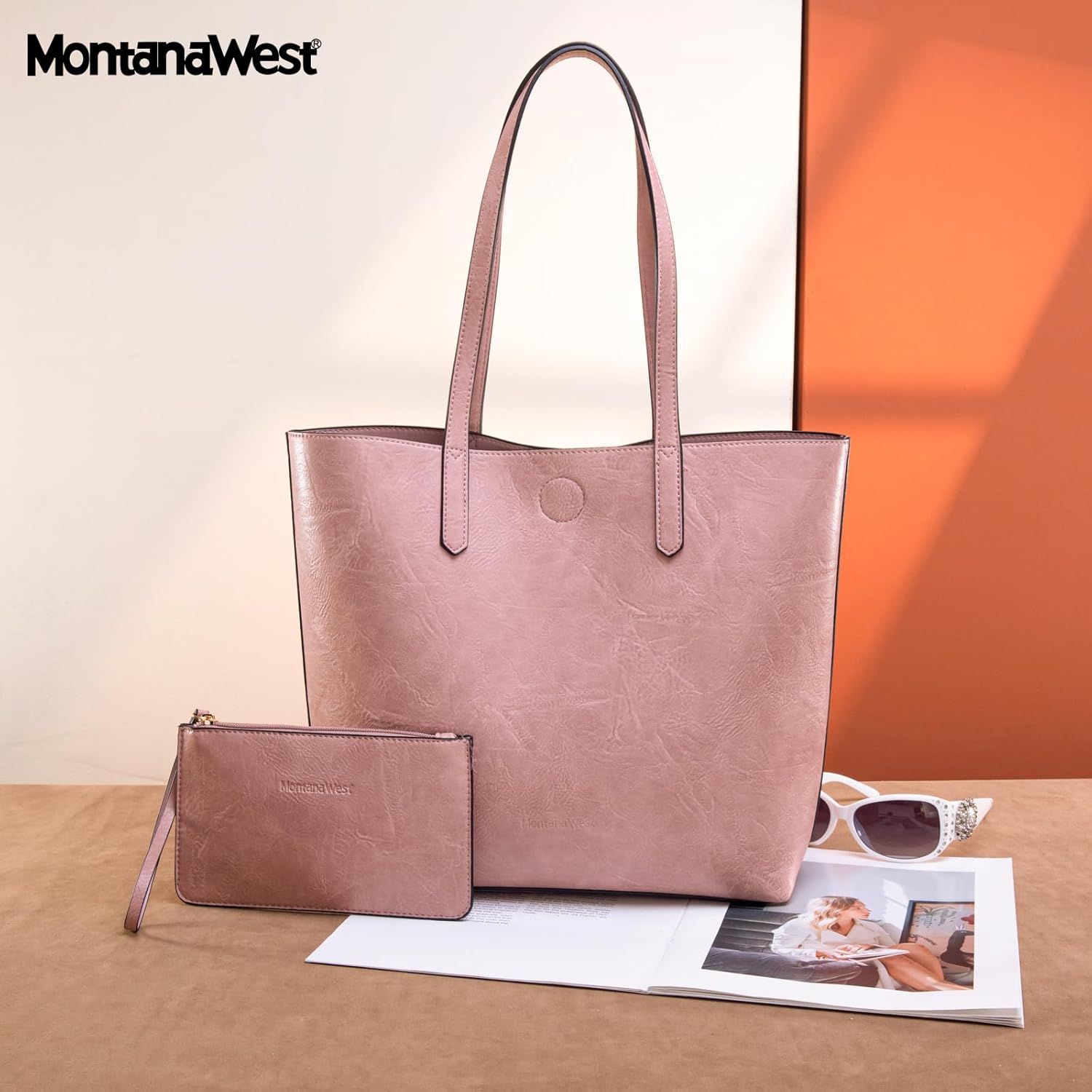 Montana West Tote Bag for Women Top Handle Purses and Handbags Soft Hobo - Image 2