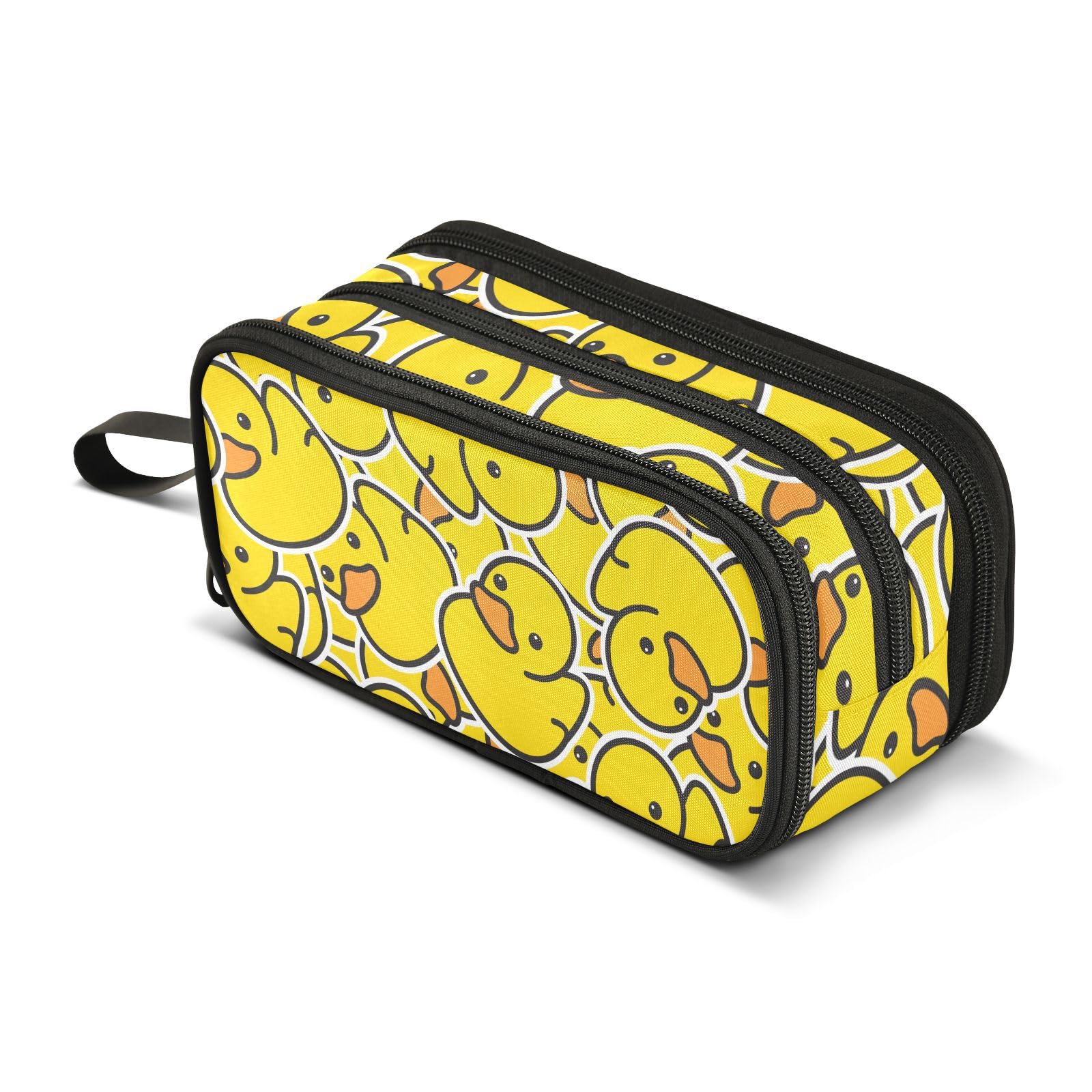 Mnsruu Big Capacity Pencil Cases (Cute Yellow Duck) Pouch Bag Large Pen Bag Stationery Bag for Girls Boys Student Adults Zipper Pencil Pouch