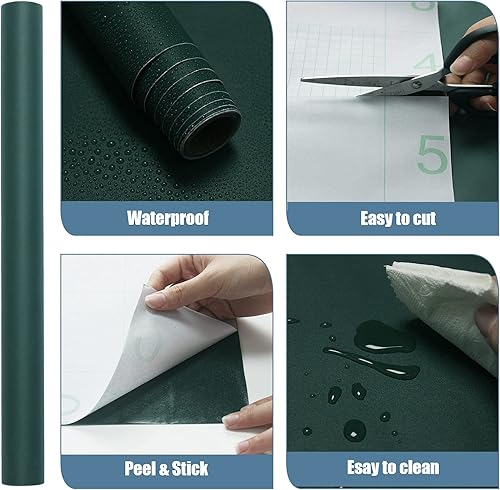 Miniatura 4 de WADILE - Papel pintado despegar y pegar 15.9 x 78.7 pulgadas, papel de contacto extraíble para armariosencimeras impermeable, papel de pared para