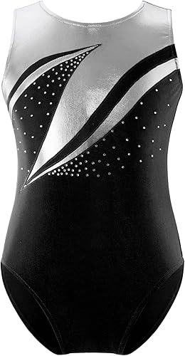 iiniim Leotardos de gimnasia para niñas, de una sola pieza, sin mangas, malla empalme, leotardo para bailar, ballet, atletismo, ropa de baile