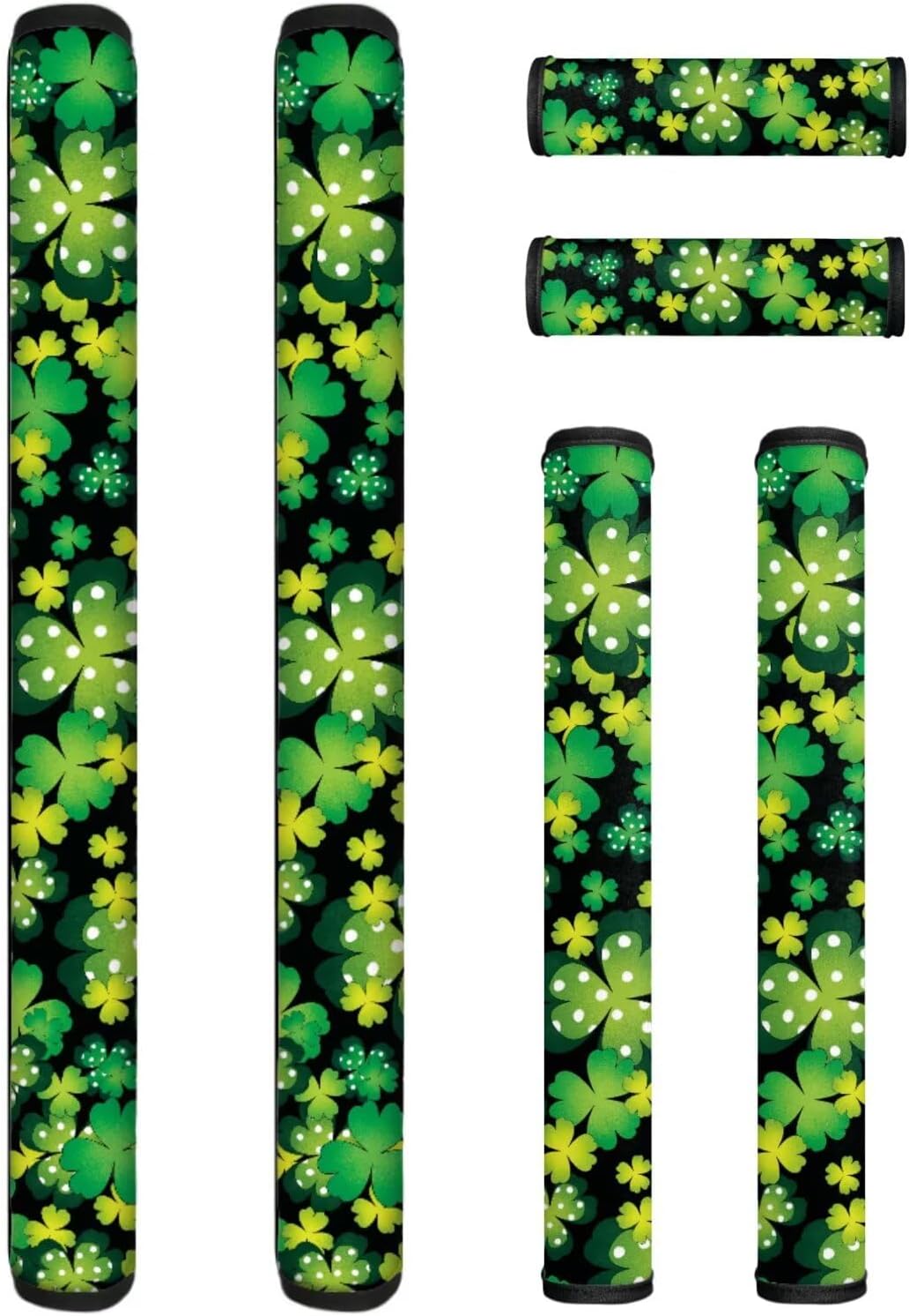 6 Pieces St.Patrick's Day Refrigerator Handle Covers Four Leaf Clover Fridge Refrigerator Door Handle Covers for Fridge Microwave Oven Dishwasher Handle Protector St.Patrick's Day Door Cover