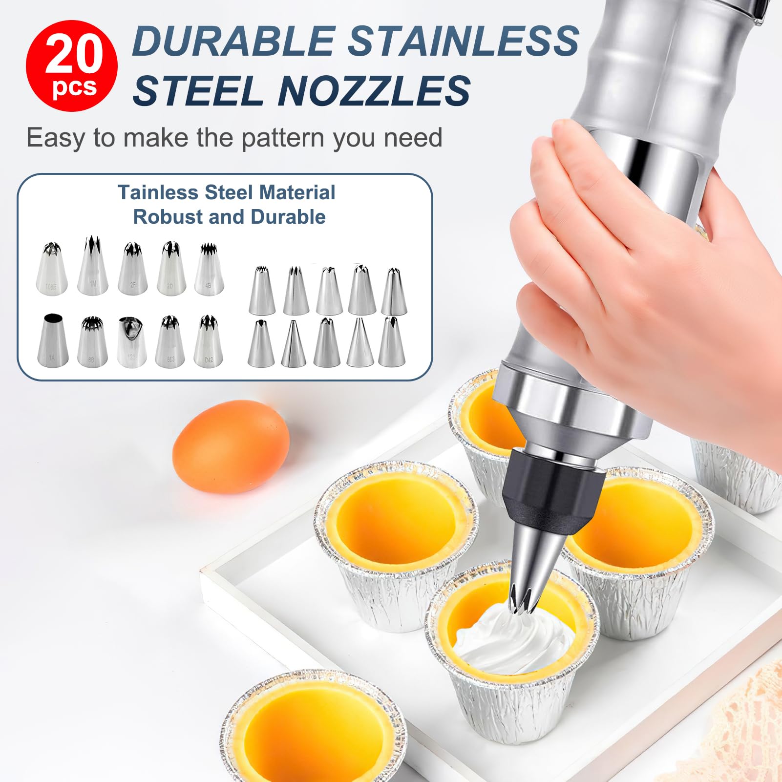 Set Da 12 Pezzi Di Siringa Per Decorare In Acciaio Inox: Accessorio Per Pasticceria Con Ugelli Intercambiabili, Ideale Per Torte, Cupcake, Biscotti E Ciambelle