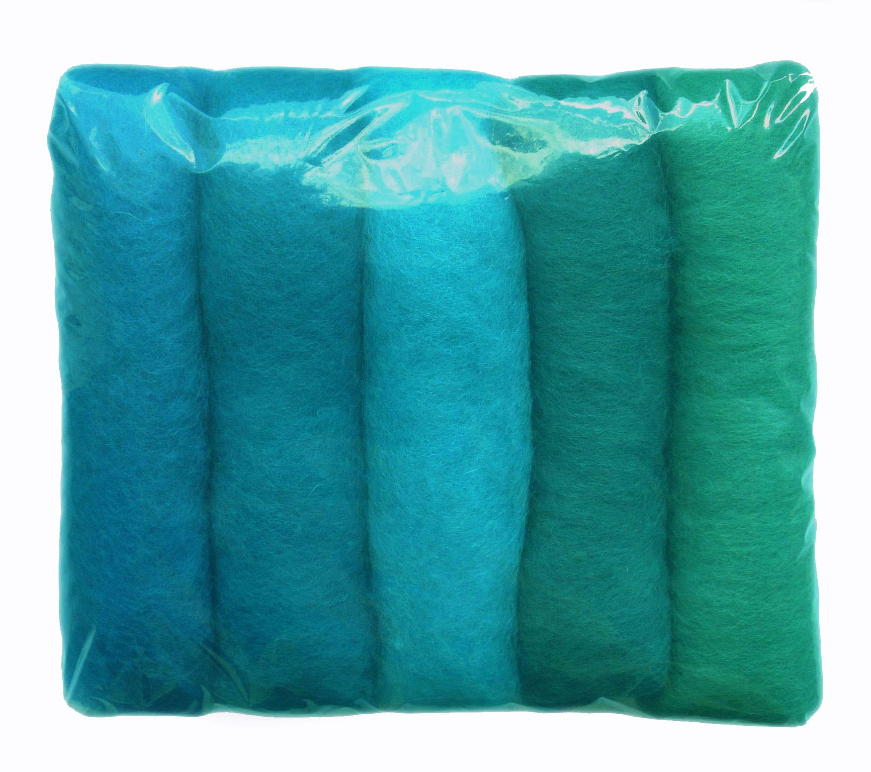 SIA COLLA-S Infeltrimento Mix colorato mescolato sentiva al 100% Lana Turchese Sfumature Mix. Almeno 5 Diversi Colori, 50 g Totale