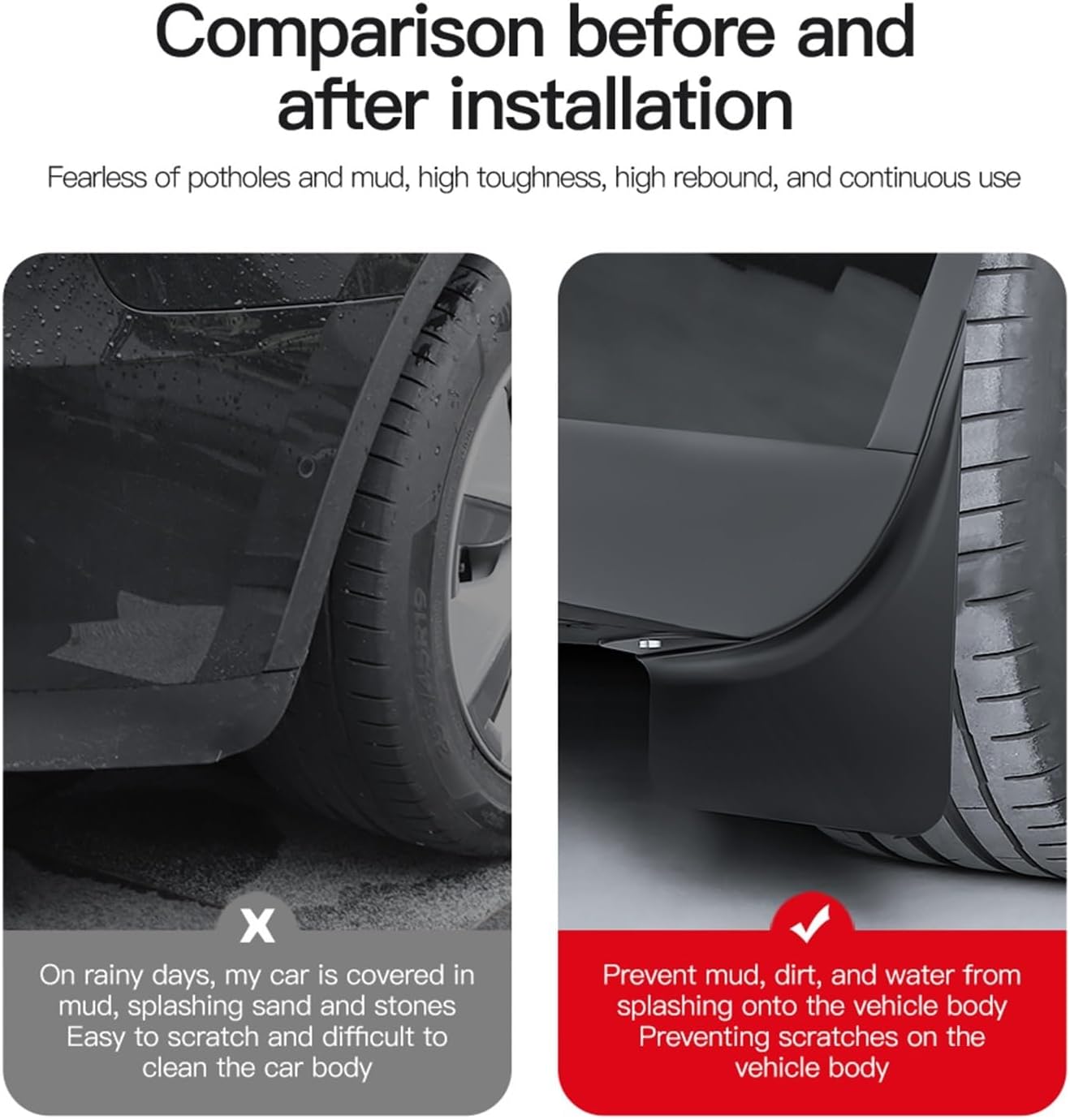 Fit for Tesla Model Y Model 3 Special 2021-2023 Fit for Tesla No Need to Drill Holes Car Accessories(Model Y True TPE)