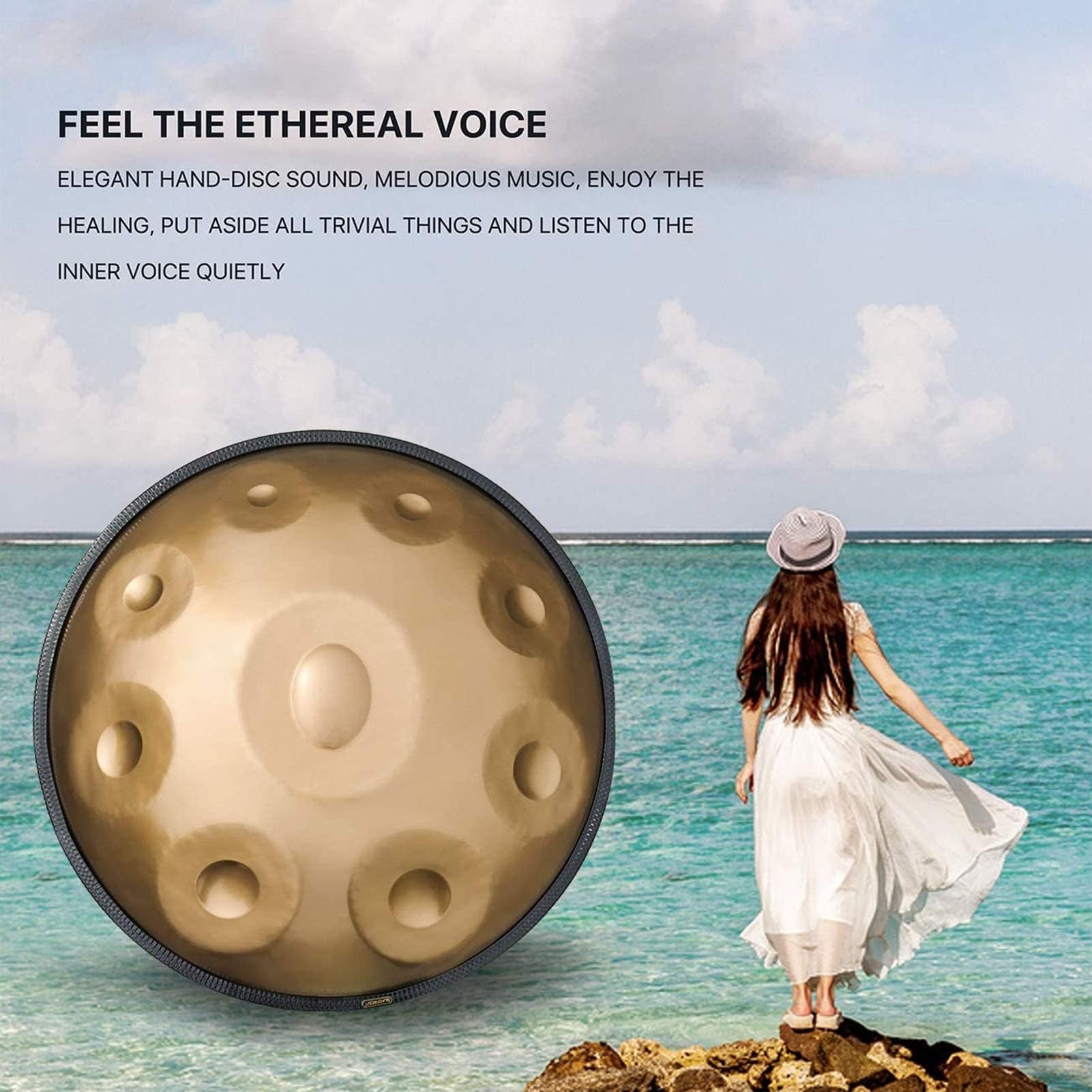 Amazon | ハンドパンドラム スチールハンドパン、9/10/12 ノートハンド