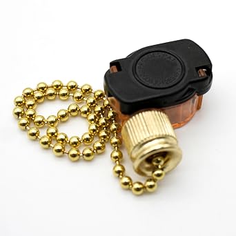 DOJA Barcelona Pull Chain Light Switch, Ceiling Fan Switch, Pull Chain On-Off, Light, Ceiling Fan, On-Off - 2 Pack 250V 26cm Lamp Cord Cord