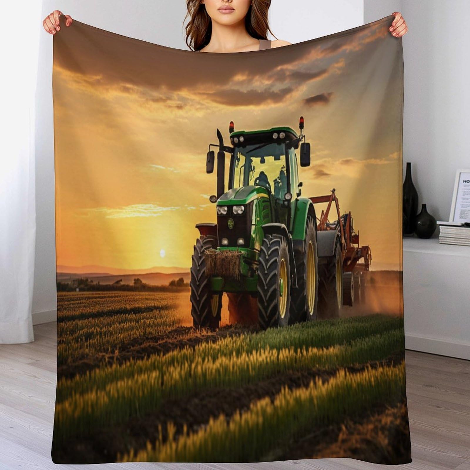 Couverture polaire tracteur douce pour des soirées cocooning chaleureuses