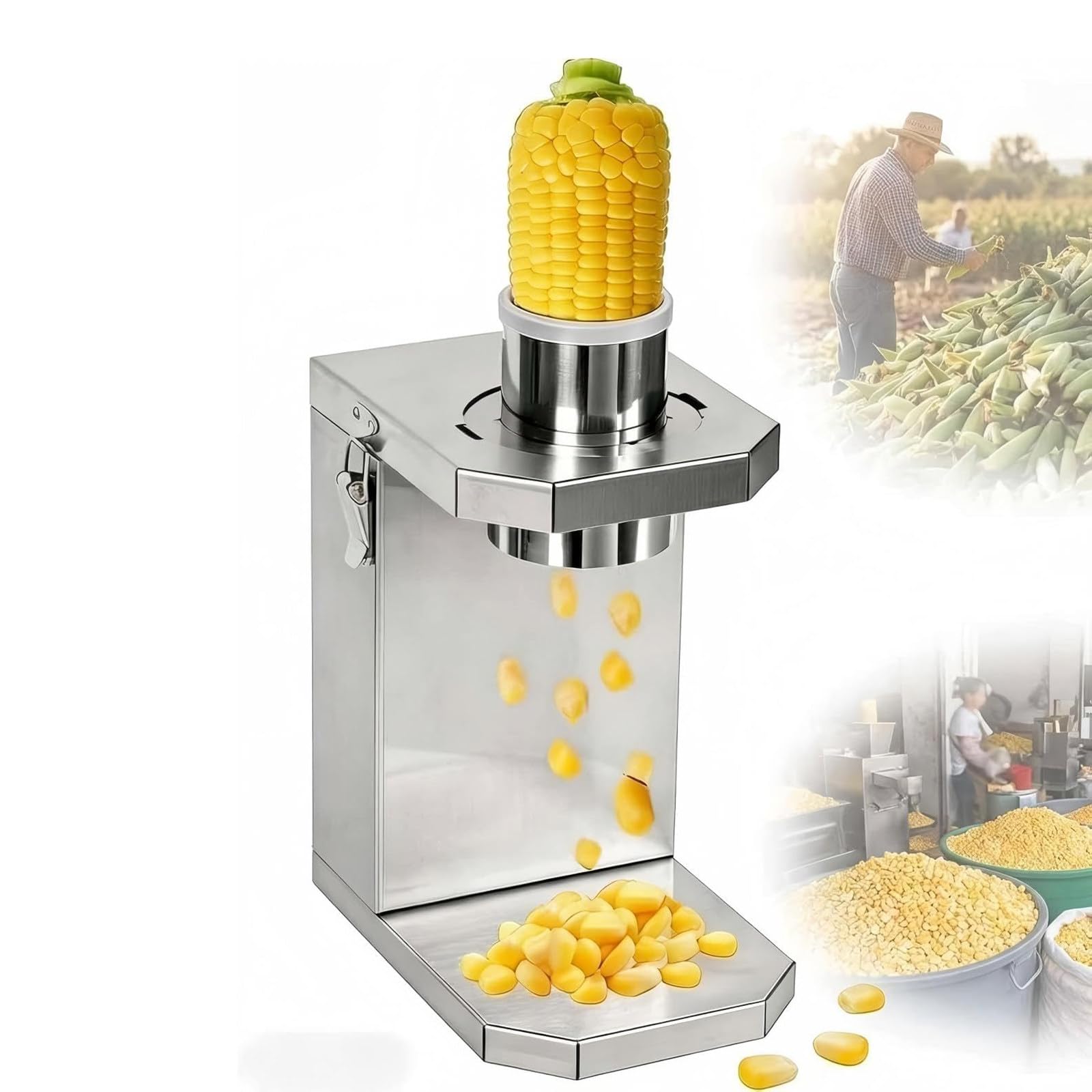 Stainless Steel Electric Corn Stripper, Corn Cutter and Corn Cob Peeler