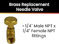 Vista 3 de Válvula de aguja de repuesto de latón Hot Max 24209