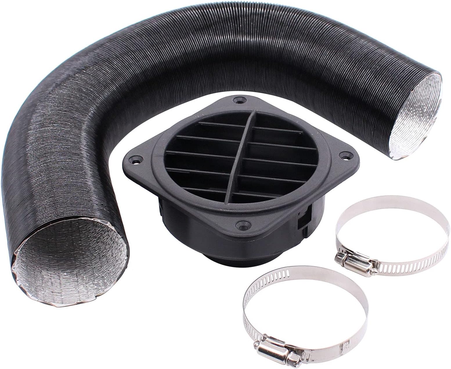 60mm Diesel Heater Duct Pipe Warm Air Vent Outlet Car Air Ducting Hose for Webasto Eberspacher Black