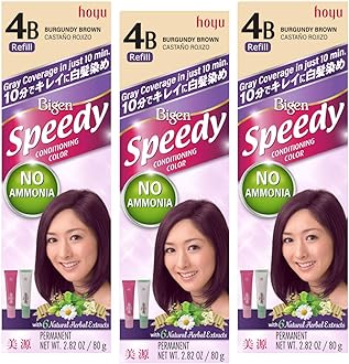 Bigen Speedy Conditioning Color Refill: 4B Burgundy Brown - 3 Pack