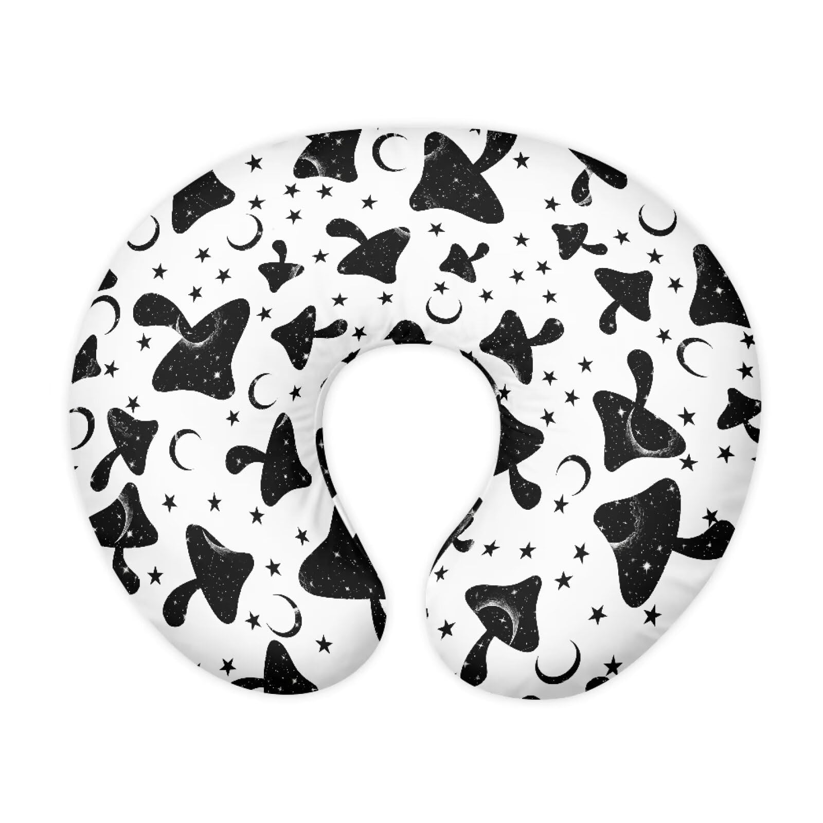 Nopersonality Mushroom Moon Nursing Pillow Cover Stretchy Neutral Breastfeeding Pillow Cover Fits Snug On Infant Lightweight Neutral Pillow Cover for Infant Snug