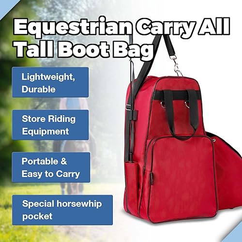 Miniatura 8 de Harrison Howard Equestrian Pack Equipment Bolsa de transporte multifuncional para botas Casco Horsewhip Horse Riding Pack Equipment - Navy