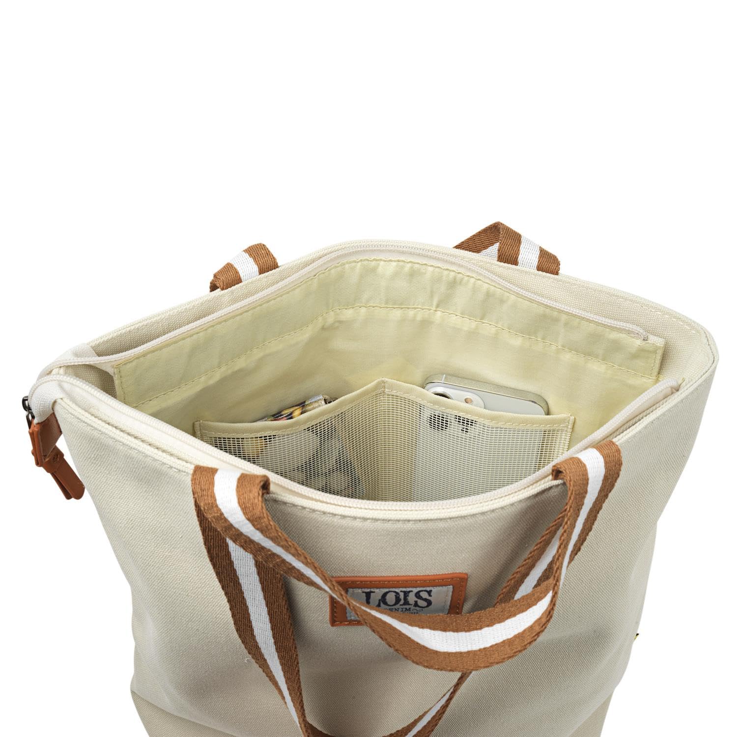 Lois - Bolso Shopper Mujer Espacioso y Elegante Bolso Hombro Mujer Casual Moderno. Shopper para Oficina Diario y Viajes Ideal