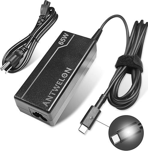 Miniatura 8 de Cargador de laptop USB C de 65 W y 45 W, universal tipo C para Lenovo Thinkpad Yoga Chromebook, HP Acer Asus, MacBook Pro, Dell Chromebook Latitude