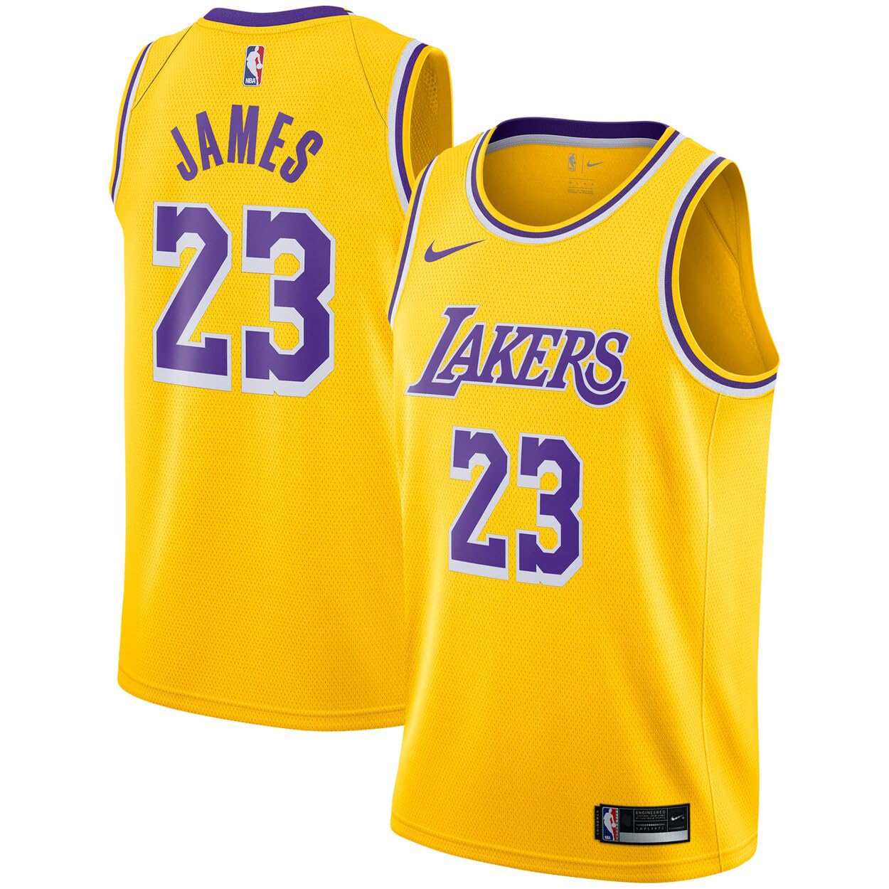 Lebron James Los Angeles Lakers Yellow Gold Icon Swingman