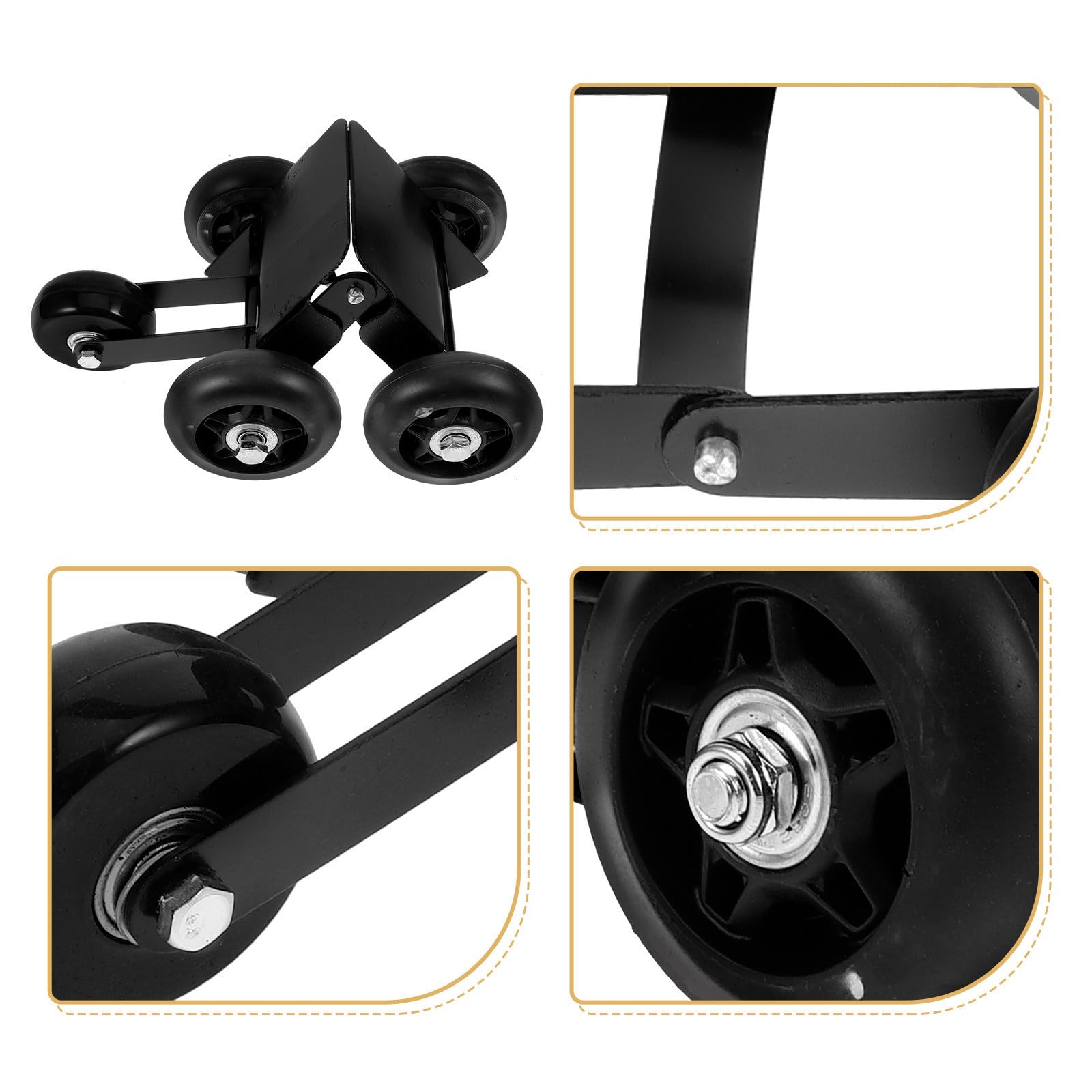 VOSAREA Outil de Déplacement de Pneu Moto en Métal Noir, Facile à Installer, pour Moto et Tricycle Après Crevaison, Assistance Pratique pour Motards Couleur Aléatoire