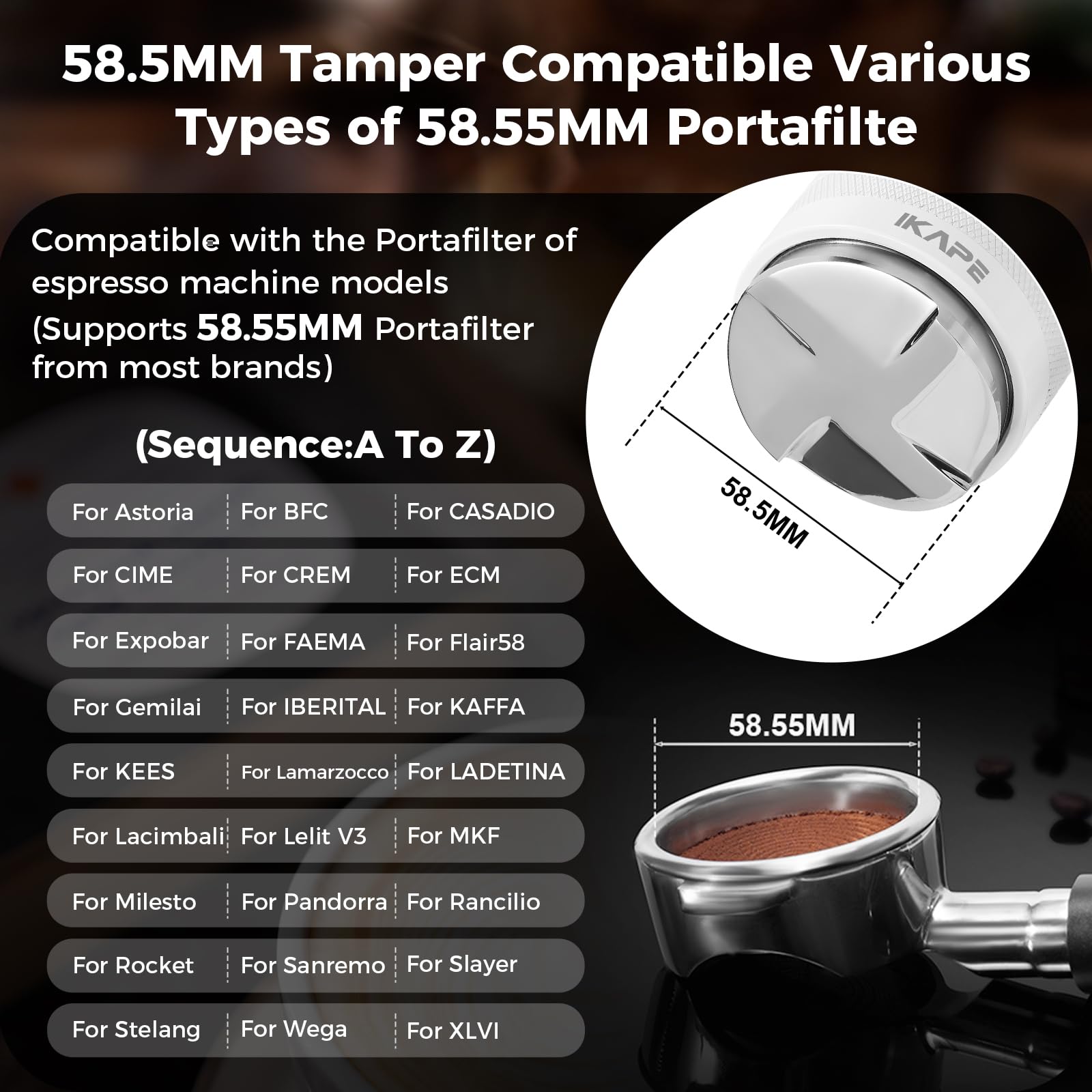 Amazon | IKAPE コーヒー製品 58mm コーヒーディストリビューター