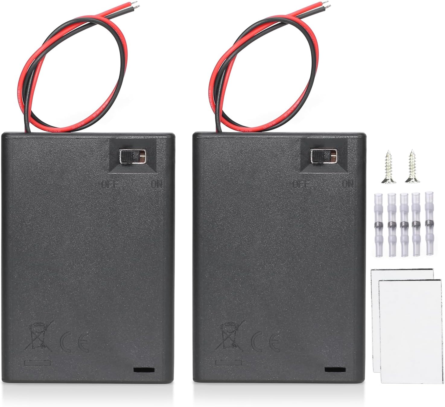 3xAA Battery Holder(with Cover And Power Switch) - DFRobot FIT0610