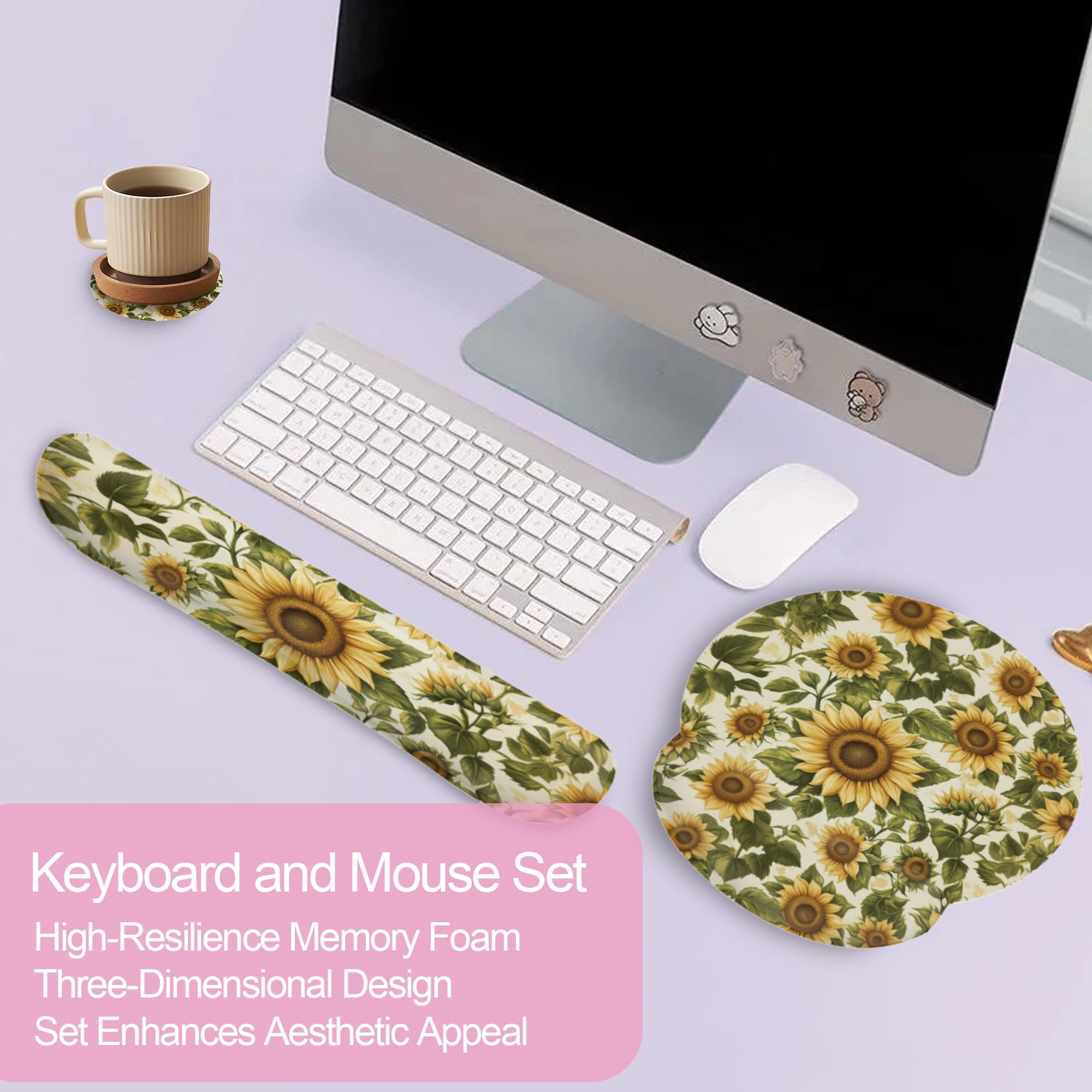 Ergonomische Handgelenkstütze, Tastatur, Maus, Handgelenkauflage, Computer-Büro, bequeme Handgelenkauflage für Maus, einfaches Tippen