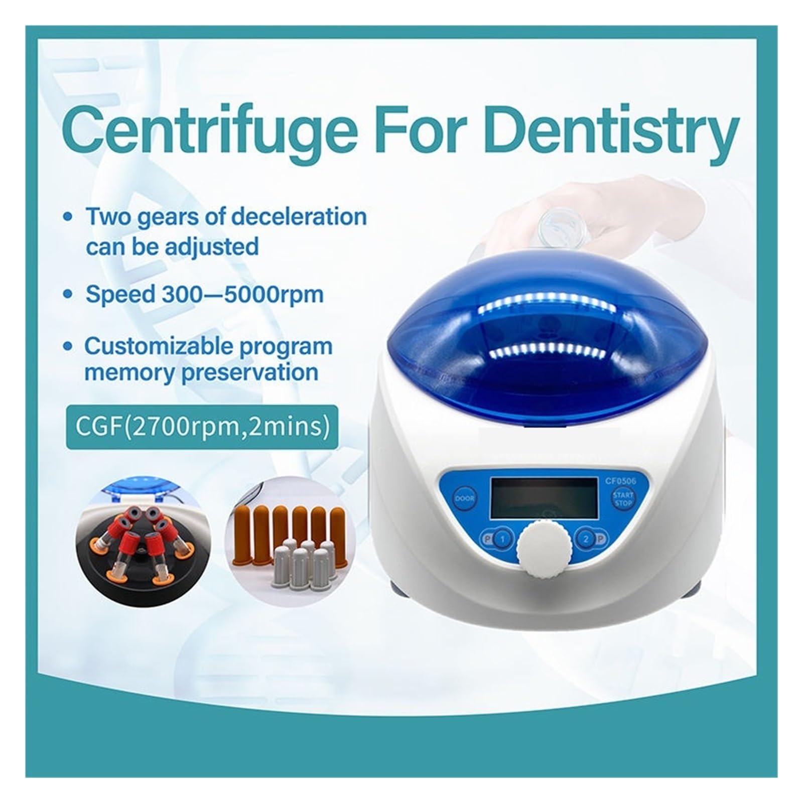 Centrífuga de plasma rico en plaquetas CF0506 PRP 1,5-15 ml Máquina centrífuga PRF sangre clínica for médica Para uso en laboratorio