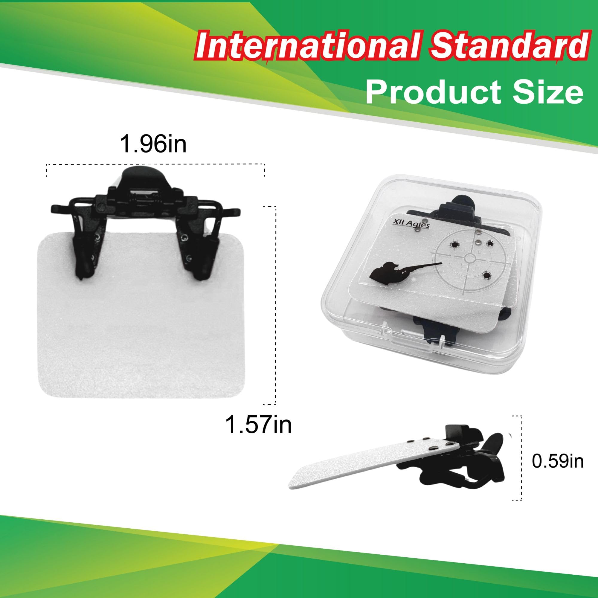 XII WY 2 Packs International Standard Shooting Glasses Patch Shooting Patch for Eye Glasses Shooting Blinders for Glasses Occluder Clip on Eye Mask Archery Aim Assistance white - Image 4