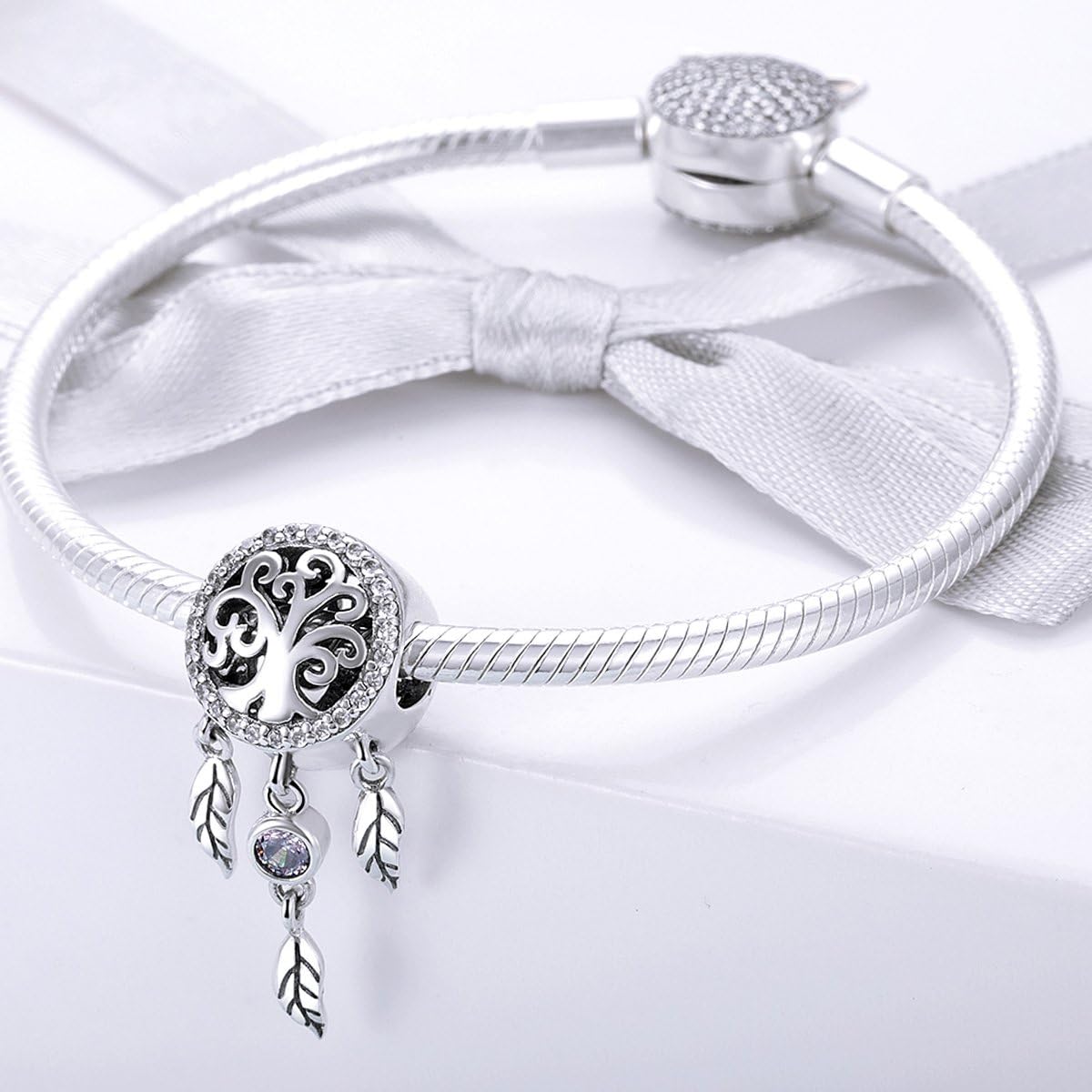 Dream Catcher Dangle Charms fit Pandora Style Bracelet,925 Silver Charm Dream Bead Good Wishes Charms for Dreamcatcher (Antique Silver) - Image 3