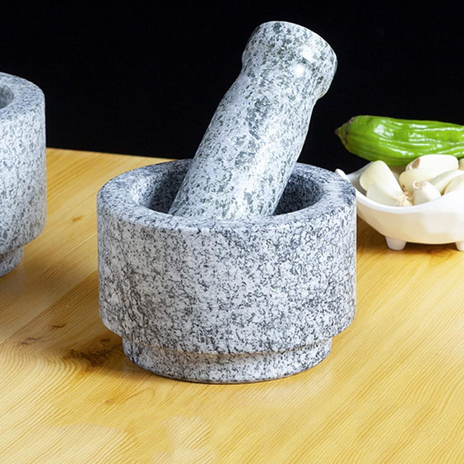 Stößel und Mörser, Gewürzsteinmühle, Küchenbedarf, Guacamole-Mörser und Stößel, Marmor-Guacamole-Schüssel – Fassungsvermögen 2 Tassen