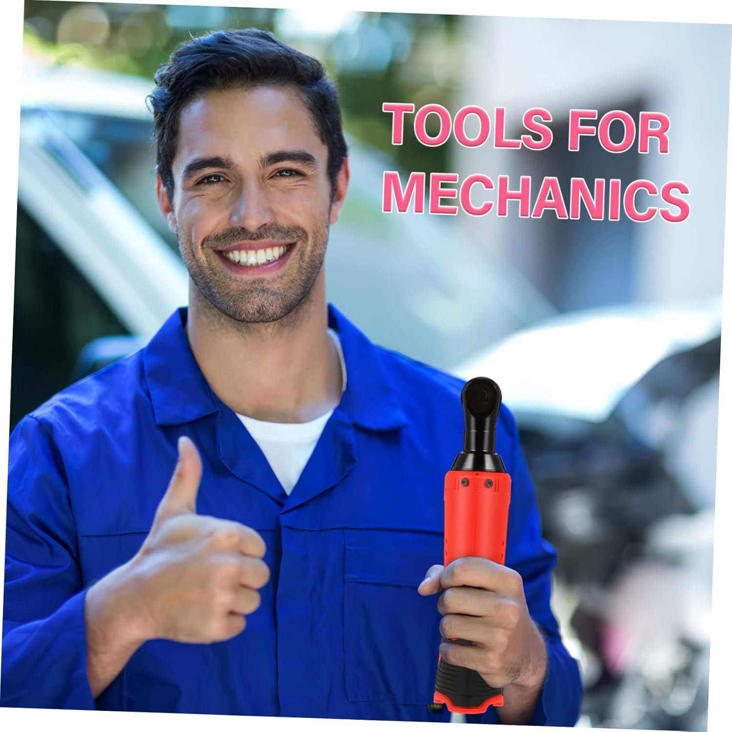 Cordless Electric Ratchet Wrench Motorized Tool Lb Torque Quick Socket Change Comfortable Handle for Car Repair and Mechanic Use