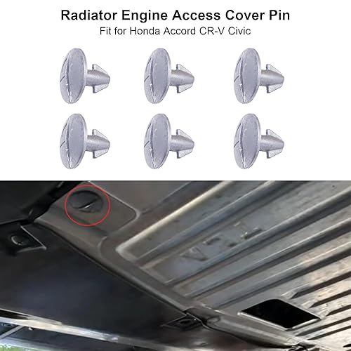 Miniatura 2 de Tornillo de pasador de cubierta inferior del motor del radiador para Honda Accord CRV Civic 90674-TY2-A01 (1 juego, 8 piezas)