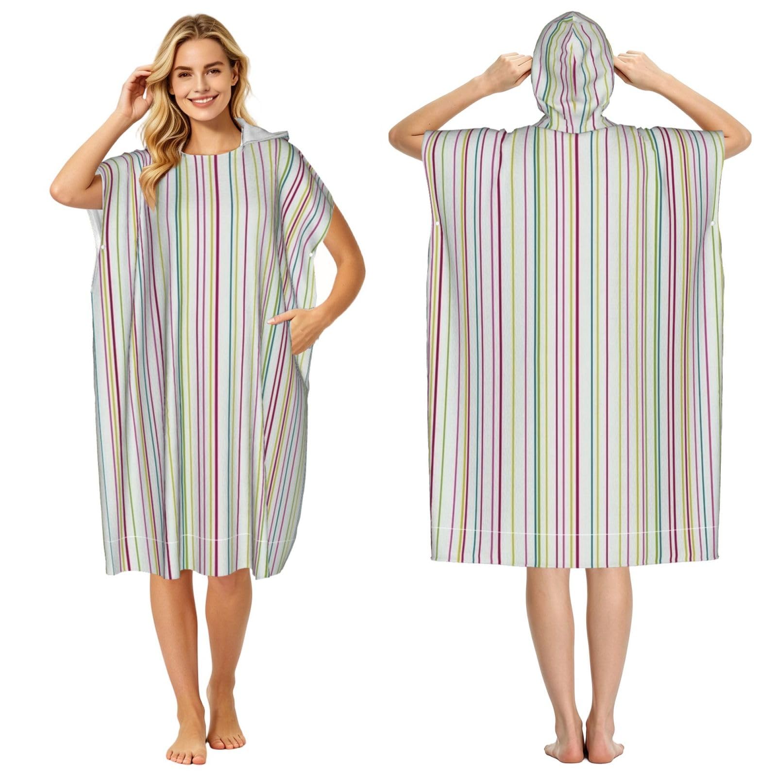Poncho microfibre à capuche séchage rapide pour homme et femme