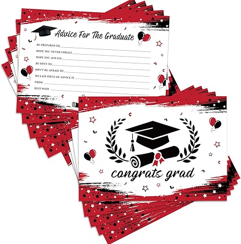 Funrous 64 tarjetas de consejos 2023, suministros de fiesta de graduación, tarjetas de deseos, tarjetas de graduación, decoraciones de graduación a