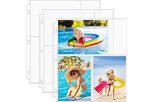 MaxGear 30-Pack Photo Refill Pages for 3 Ring Binders (4x6 for 180 Photos)