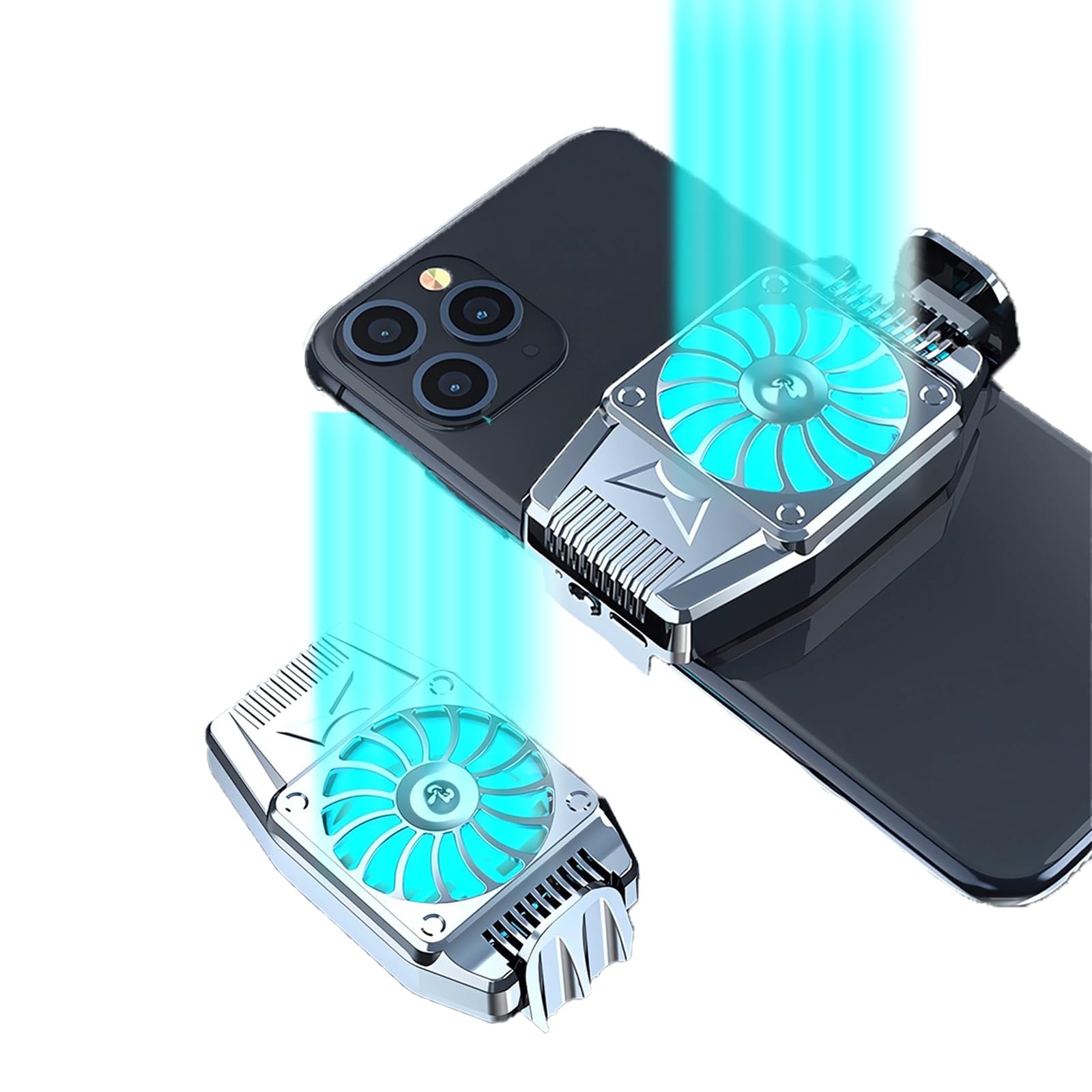 Phone Cooler with Wireless Charging, Fast Cooling for Gaming, Quiet Operation, Lightweight Long Battery Life, Ideal for Live Streaming, Vlogging, and Watching Videos