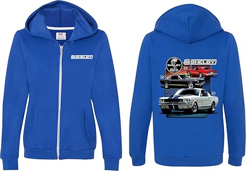 Sudadera con capucha y cremallera completa Ford Mustang para mujer, varios Shelby en la parte delantera y trasera