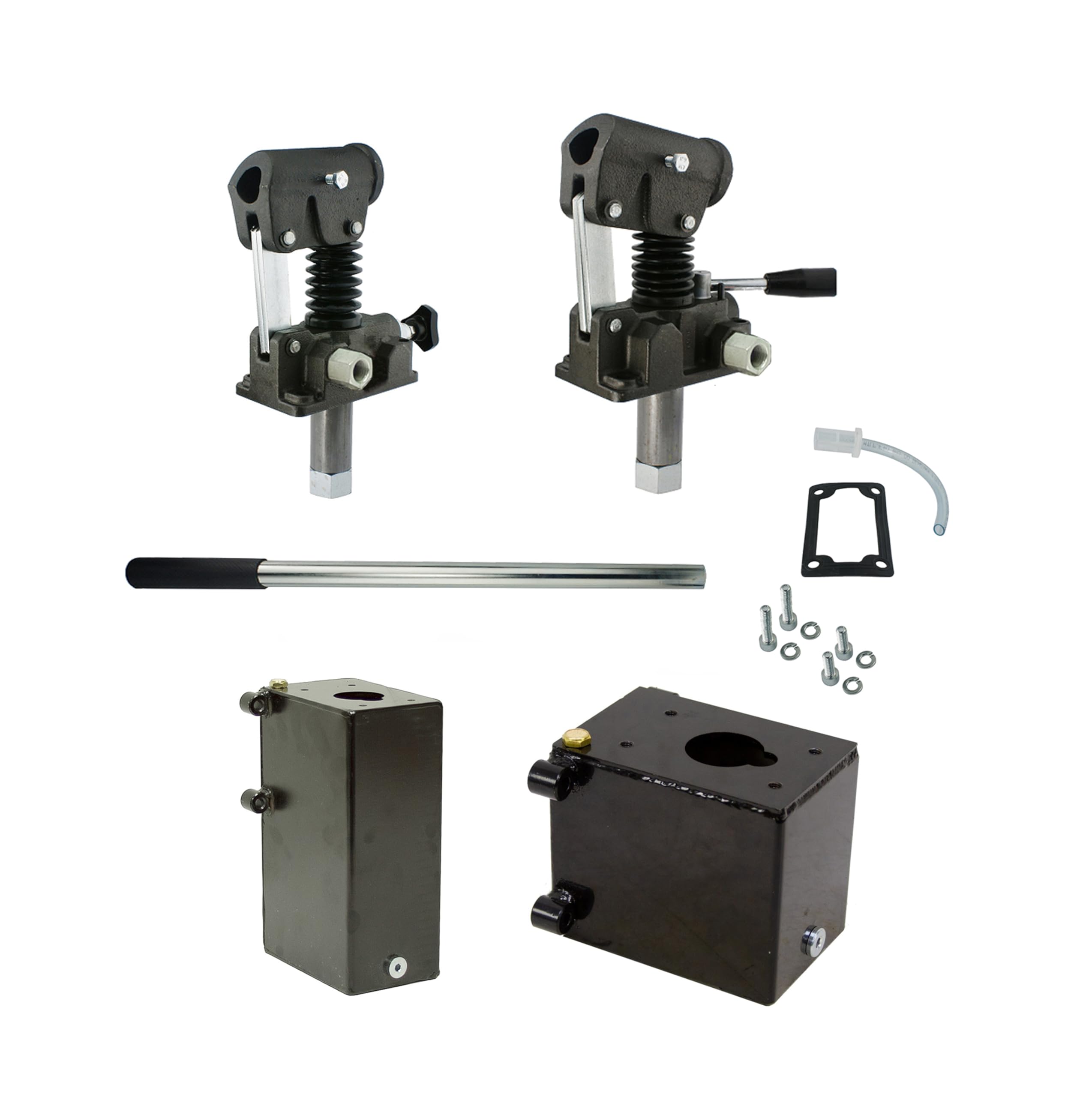 Hydraulic Single & Double Piston Hand Pump with Release Knob 0.7, 1.5,2.7 CID, 3 and 5 Lt Tank (0.7 CID Single Acting (Without Tank))