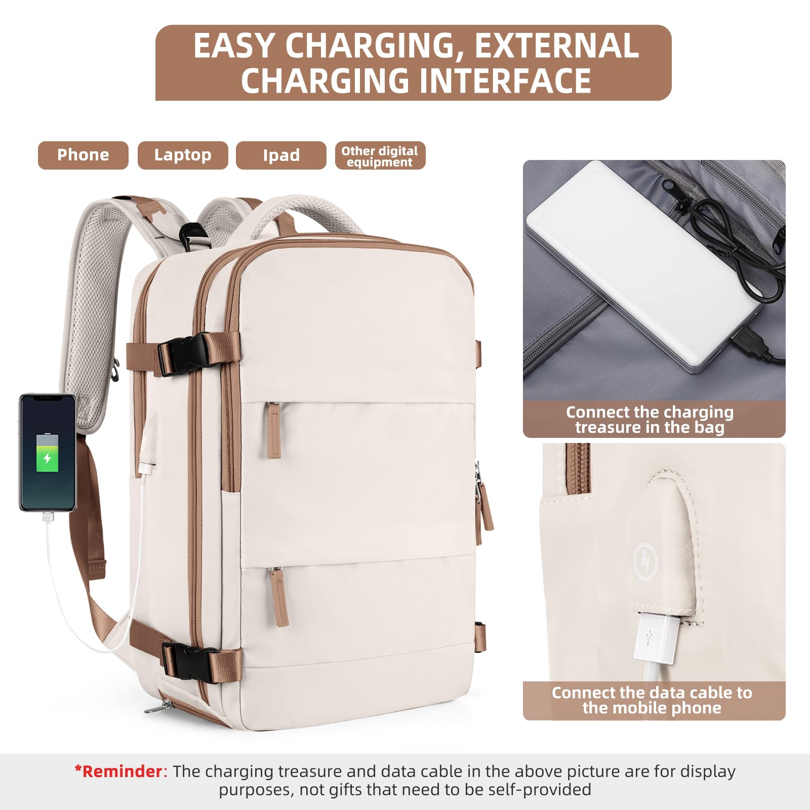 BJLFS Borse da Cabina per Ryanair 40x20x25 Bagaglio a Mano Zaino Borsa Zaino da Viaggio, Zaino da trekking,Zaino Easyjet 45x36x20,Zaino Casual per laptop da 14 pollici per scuola