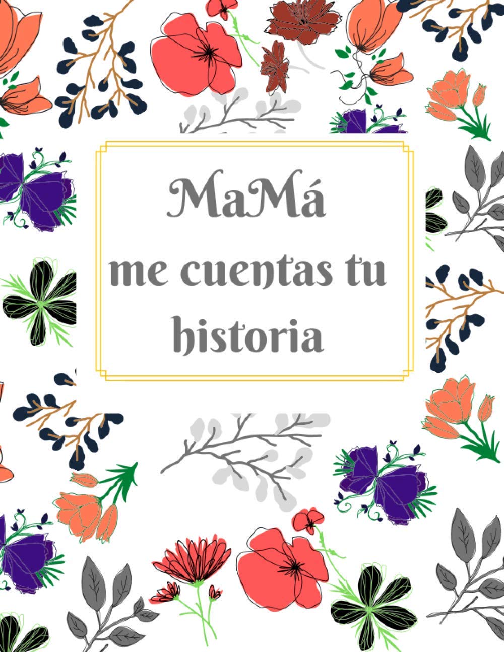 Mamá, ¿me cuentas tu historia?: Floral cuaderno para decir feliz día a mamá ,150 páginas para averiguar la historia de tu madre , regalo para Mamá , Mamá Libro , Mamá cuéntame