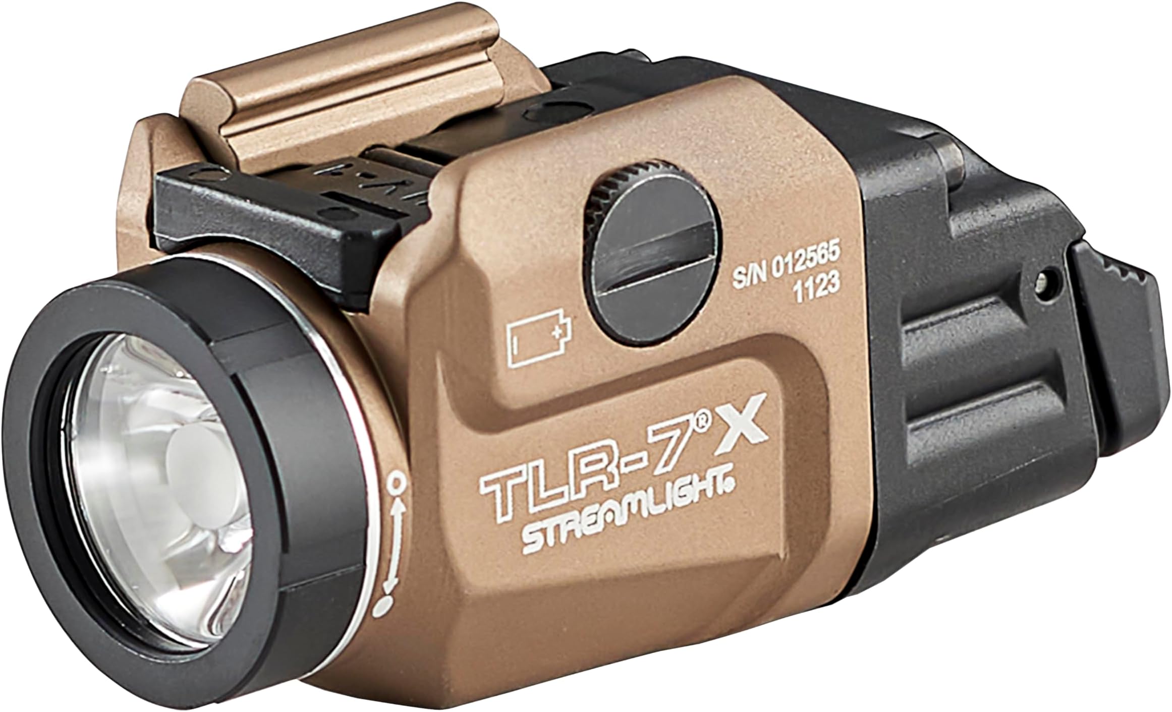Streamlight 69429 TLR-7 Compact Tactical Light with High and Low Paddle Switches and Key Kit, Dark Earth Flat 500 Lumens