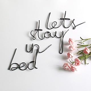 Handmade Wall Art Lets stay in bed bedroom sign have a rest sign Love Much Wall Decals Quotes Sayings Words Art Decor Lettering Wall Art Relax