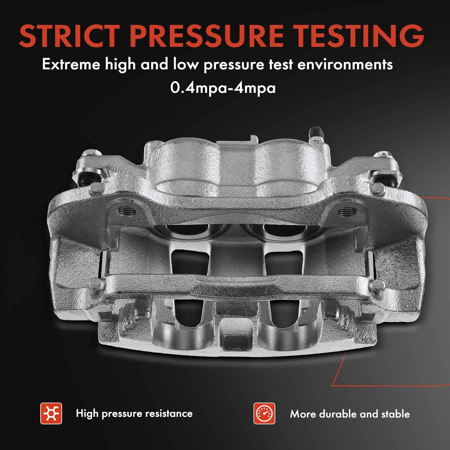 A-Premium Front Disc Brake Calipers with Ceramic Pads Compatible with Dodge Grand Caravan 2012-2017 Chrysler Town & Country 2012-2016 Volkswagen Routan 2012-2014 Ram C/V 2013-2015 6-PC Set